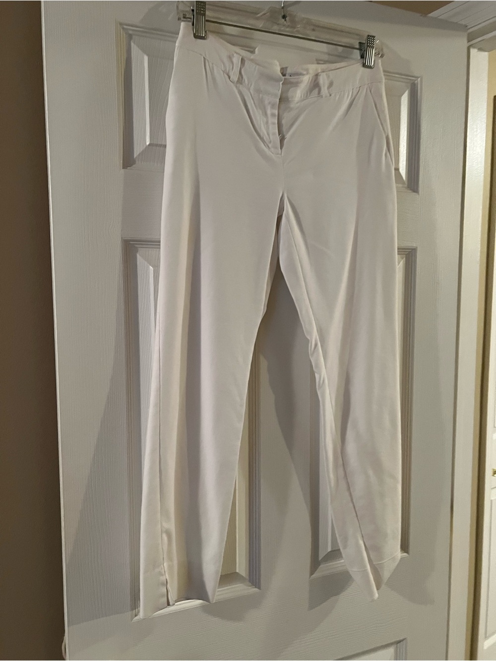Bar III Cream Slim Straight Pants
